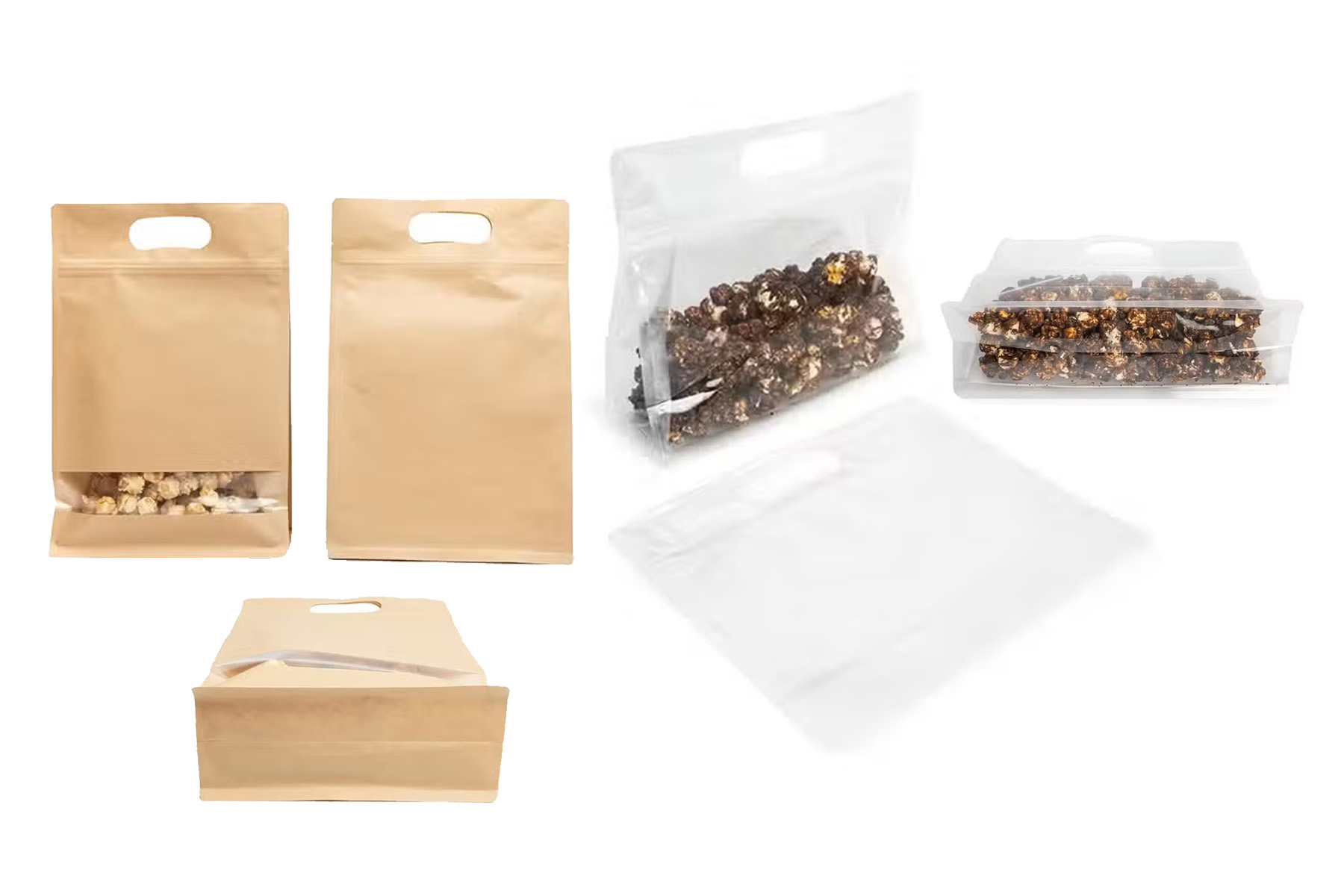 Box Bottom Zipper Handle Bag