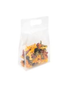 BBHB610 Box Bottom Zipper Handle Bag (Clear) - 6 1/2" x 3 1/4" x 10"