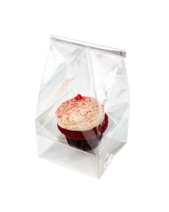 CBG1XL Single Cupcake Bag Set with insert - 4" x 4" x 9"