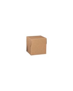 CBHC0404K Lock Corner Bakery Box (Kraft) - 4" x 4" x 4"