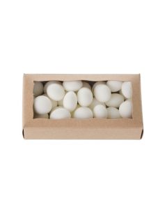 CBHM421K Glued Bakery Box Scallop Window  (Kraft)  - 4 5/16" x 2 1/4" x 1"