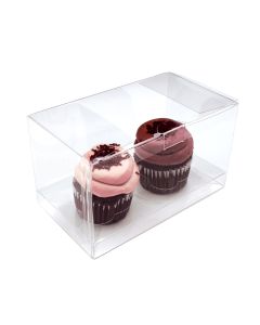 CBS174 Cupcake Box for Two Cupcakes – 7” x 4” x 4”
