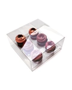 CBS175 Cupcake Box for Six Cupcakes – 9” x 9” x 4”