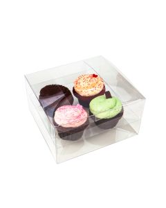 CBS177 Cupcake Box for Four Cupcakes – 7 ½” x 7” x 4”