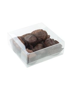CNDY194 Chocolate & Truffle Box Set w/Insert (Holds 4 Truffles) – 4 ¼” x 4 ¼” x 1 5/8”