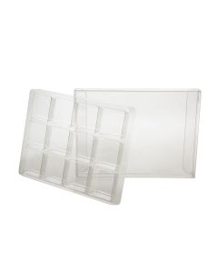 CNDY270 Crystal Clear Artisan Candy Box Set (Holds 12) – 4” x 5 7/16” x 13/16”