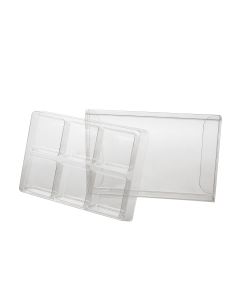 CNDY274 Crystal Clear Artisan Candy Box Set (Holds 6) – 2 ¾” x 4 1/16”  x 13/16”