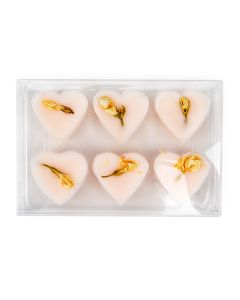 CNDYH274 Heart-shaped Clear Artisan Candy Box Set (Holds 6) – 2 3/4" x 4 1/16" x 13/16"