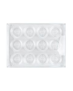 CNDYR270 Round-shaped Clear Artisan Candy Box Set (Holds 12) – 4" x 5 7/16" x 13/16"