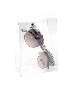 FS279 Small Clear Tapered Tote Box – 4” x 2” x 6”