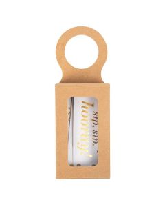 FS357 Hanging  Kraft Wine Bottle Box - 2 1/4" x 3 7/8" x 1 1/8"