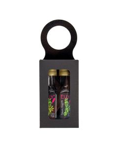 FS357B Hanging Black Wine Bottle Box - 2 1/4" x 3 7/8" x 1 1/8"