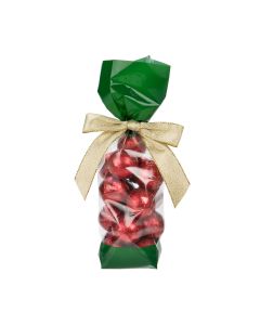 G1GR Green Solid Bands Printed Gusset Bag - 2" x 1 7/8" x 9 1/2"