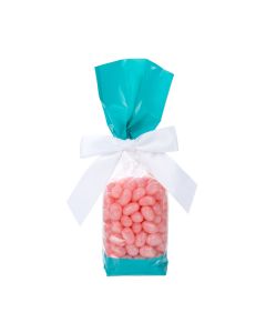 G1TL Teal Band Printed Gusset Bag - 2" x 1 7/8" x 9 1/2"