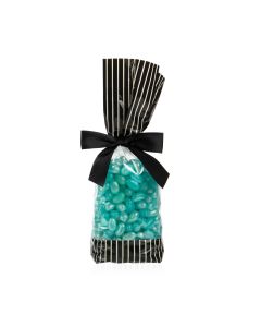 G2BKC Black with Cream Stripes Printed Gusset Bag - 2 5/8" x 1 7/8" x 10 3/4"