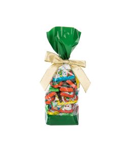 G2GR Green Solid Bands Printed Gusset Bag - 2 5/8" x 1 7/8" x 10 3/4"