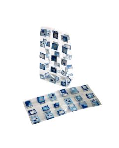 G3HNK Hanukkah Stars Printed Gusset Bag - 3 1/2" x 2" x 7 1/2"