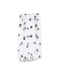 G4PAW Paw Prints Printed Gusset Bag - 4" x 2 1/2" x 9 1/2"