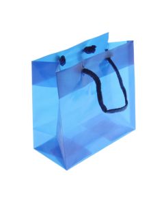 G66BL1 Small Gift Bag Blue Glossy - 6 5/16" x 3" x 6 5/16"