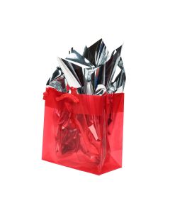 G66RD1 Small Gift Bag Red Glossy - 6 5/16" x 3" x 6 5/16"