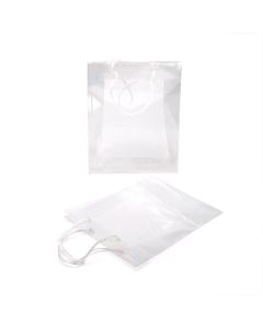 G66ZZ1 Small Gift Bag Clear Glossy - 6 5/16" x 3" x 6 5/16"