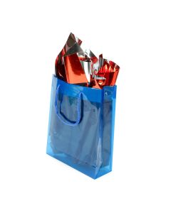 G8BL1 Large Gift Bag Blue Glossy - 8 5/8" x 3" x 10 3/4"