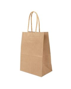 GMB1 Kraft Paper Merchandise Handle Bags - 4 3/4" x 2 15/16" x 6 1/2"