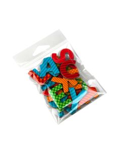 HB43 Crystal Clear Hanging Bags Flap Seal – 3 5/16” x 4 1/8”