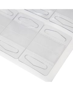 HT4 Hang Tabs – Delta Hole w/ Perforation – 20 Per Sheet