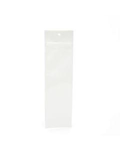 HZBB1MW White Zip Top Hanging  Bag – 2 ½” x 9”