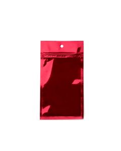 HZBB3MR Red Zip Top Hanging  Bag – 3” x 4 1/2”