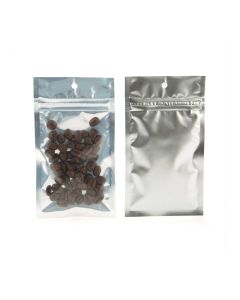 HZBB3S Zip Top Hanging  Bag – Clear Front/Silver Back – 3” x 4 ½”