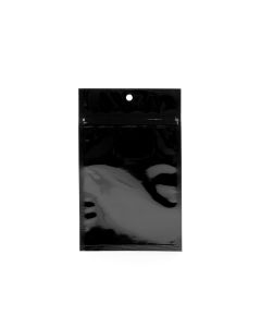 HZBB4MB Black Zip Top Hanging  Bag – 3 5/8” x 5”