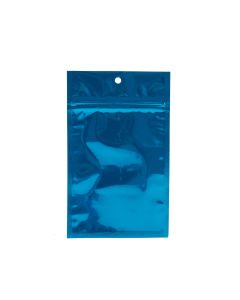 HZBB4MBL Blue Zip Top Hanging  Bag – 3 5/8” x 5”