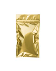 HZBB5MG Gold Zip Top Hanging  Bag – 4” x 6 ½”