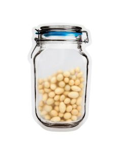 JARLG Clamp Lid Jar Shaped Zipper Pouch - 5 7/8" x 2 5/8" x 9 9/16"