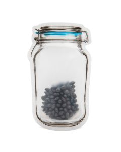 JARSM Clamp Lid Jar Shaped Zipper Pouch - 3 9/16" x 2 1/16" x 5 7/8"