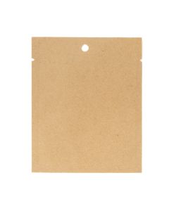 KHS34 Kraft Compostable Heat Seal Bag - 3" x 4"