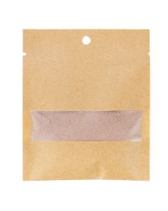 KHS34MW Matte Kraft Flat Heat Seal Bag with Window - 3" x 4"