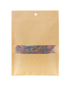 KHS46MW Matte Kraft Flat Heat Seal Bag with Window - 4" x 6"