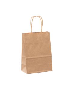 KPHB0519 Kraft Paper Handle Bags - 5" x 3 x 8"