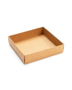 KR99 Kraft Paper Box with Sliding Top - 4 1/8" x 4 1/4" x 1"