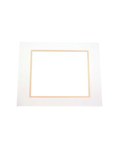 MD20073 11" x 14" Import Decorative Double Mat Ivory with Gold reveal 8 1/8" x 10 5/8" Opening