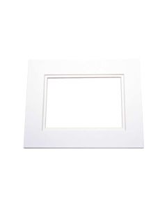 MD20153 20" x 24" Import Decorative Double Mat White with White reveal 15 5/8" x 19 5/8" Opening