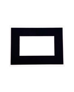 MS30019 5" x 7" Black Conservation Single Mat - 3 1/2" x 5 1/2" Inner Cut