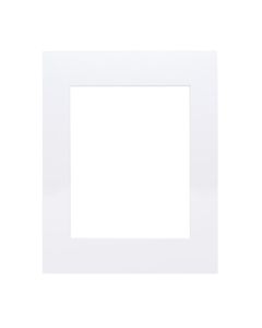 MS40002 11" x 14"  Slip-in Mat White with White Core 7 1/2" x 9 1/2" Opening