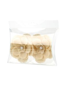 PBSH78 Crystal Clear Pillow Boxes with Side Hanger – 5” x 7” x 1 ¼” - Middle length 5 3/4"