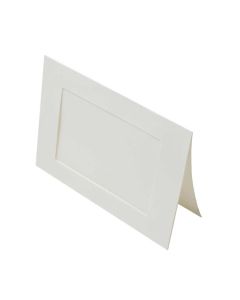 PJ01112 5 1/8” x 7” Natural Frame Card with Rectangle Cut for 4” x 6” Print