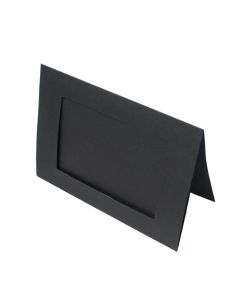 PJ02112 5 1/8” x 7” Black Frame Card with Rectangle Cut for 4” x 6” Print