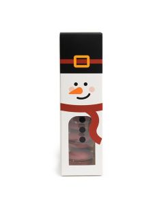 SKB228SN Snowman Printed Paper Window Box - 2 1/4" x 2 1/4" x 8"